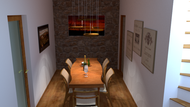 l'espace de dégustation avec une porte différente