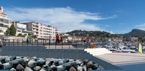 modélisation et photoréalisme d'une digue - la digue